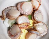 ベビーホタテと長ネギのレンジ蒸し作り方3写真