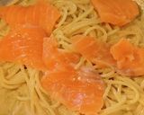 海苔の香り♪生サーモンのクリームパスタ作り方9写真