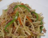 大根の皮で！豚肉の甘辛炒め作り方5写真