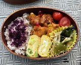自分弁当・10月11日作り方1写真