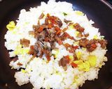 超簡単！牛肉と牛蒡のリメイクチャーハン！作り方5写真