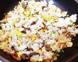 超簡単！牛肉と牛蒡のリメイクチャーハン！作り方7写真