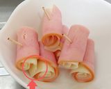 くるくるハムチーズ巻作り方3写真