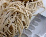 お蕎麦でぺペロンチーノ風作り方2写真