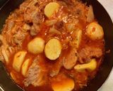 豚肉とじゃがいものキムチ煮作り方4写真