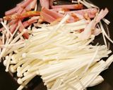 春菊のえのきベーコンおひたし作り方1写真
