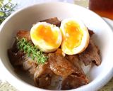 ヤンニョムエッグ＆ポーク丼♪作り方6写真