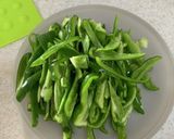 鶏皮ピーマン作り方1写真