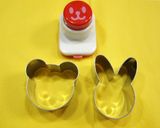 くまとうさぎのサンドイッチ(キャラ弁)作り方1写真