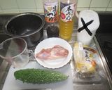 ゴーヤーと鶏もも肉の煮物作り方2写真