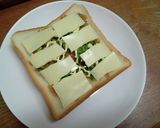 簡単☆なめ茸とねぎのチーズトースト作り方5写真