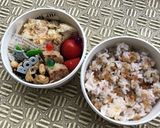 自分弁当・10月13日作り方1写真