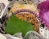 神無月13　ひじきバーグ　ハロウィン弁当作り方3写真