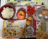 簡単炒飯とフカヒレスープ&サラダ作り方1写真