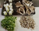 焼き！まいたけネギ団子作り方1写真
