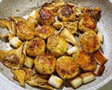 焼き！まいたけネギ団子作り方11写真