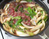 漬け込み牛肉と野菜の炒め煮☆プルコギ風作り方6写真
