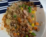 レンジ簡単クリーミーガパオ味炒飯弁当作り方5写真