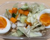 大豆ひじき野菜スティック茹で卵の謎サラダ作り方5写真