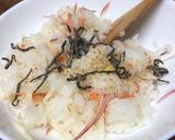 簡単🍣みょうがとカニカマ塩昆布の混ぜ寿司作り方4写真