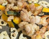 カボチャとレンコンと鶏肉の甘酢炒め作り方8写真