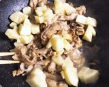 ジャガイモ豚タレ絡め作り方3写真