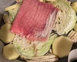 フライパンで蒸し豚野菜作り方2写真
