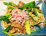 新生姜入りソース焼きそば作り方4写真
