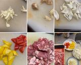 豚肉切り落としのピリ辛さっぱり炒め作り方1写真