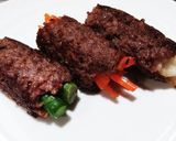 犬ご飯　牛ミンチの野菜巻き作り方4写真