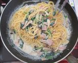 あわび茸のクリームパスタ作り方6写真