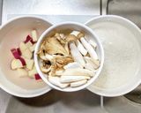 土鍋でさつま芋ときのこの炊き込みご飯作り方1写真