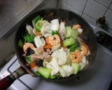 しょうがでほかほか　海老あんかけ焼きそば作り方7写真