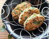m簡単！ニラとひき肉のつくね風作り方8写真