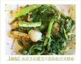 【減塩】セロリの葉で☆おかかマヨ炒め作り方6写真