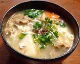 豚汁　豆腐白玉・梅干し・ヒハツ・発酵玉葱作り方7写真