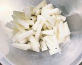 漬け時間なし大根のごま甘酢味噌だれ浅漬け作り方1写真