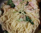 残り物でツナと小松菜のスパゲティ作り方4写真
