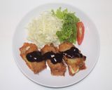 豚肉と白菜の重ねカツ《味噌だれかけ》作り方5写真