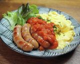 手作りトマトソースで朝ごはん作り方8写真