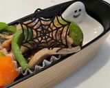 神無月15 鶏ごぼう丼 ハロウィン弁当作り方2写真