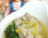 リカちゃん♡ご近所さんの春菊入り肉吸い風作り方26写真