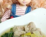 リカちゃん♡ご近所さんの春菊入り肉吸い風作り方30写真