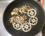 香りマイタケ味まいたけの牛肉レンコン焼き作り方6写真