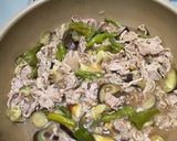 牛肉とナスと万願寺とうがらし和風煮炒め作り方4写真