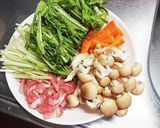 水菜の和風焼きうどん作り方1写真