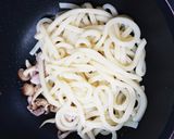 水菜の和風焼きうどん作り方4写真