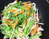 水菜の和風焼きうどん作り方5写真