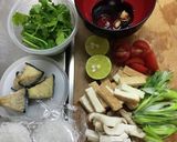 トムヤン風春雨スープ♪作り方1写真