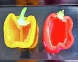 パプリカカップのハロウィンおにぎり作り方1写真